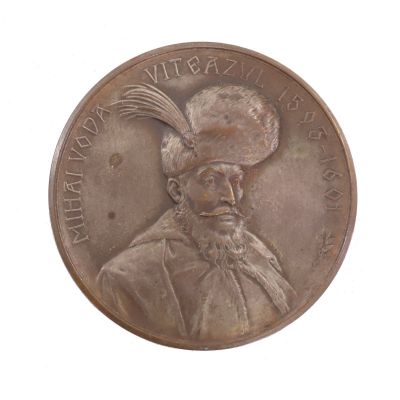 Mihai Vodă Viteazul - Eroul Creștinătății, medalie din bronz argintat