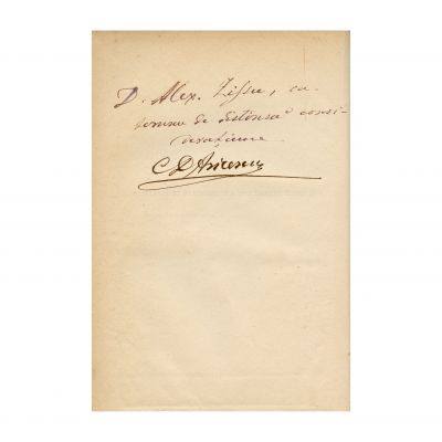 C. D. Aricescu, Istoria Revoluțiunii Române, 1874, cu dedicația autorului