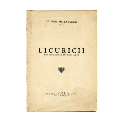 Tudor Mușatescu, Licuricii, 1939, cu dedicație olografă