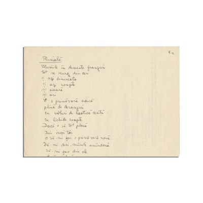 Stephan Roll, colecție de poezii dactilografiate cu însemnări olografe