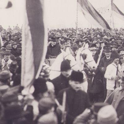 Samoilă Mârza, Adunarea Națională de la Alba Iulia, fotografie de epocă, 1 decembrie 1918