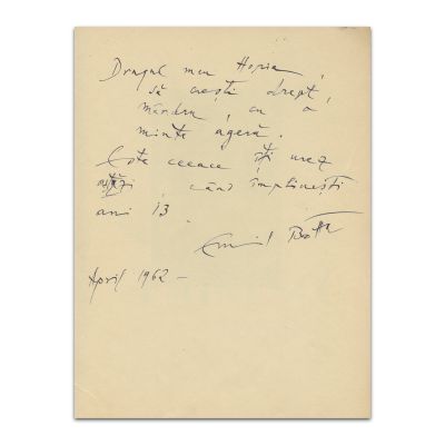 Eminescu, Poezii, cu ilustrații de Perahim și dedicația olografă a lui Emil Botta