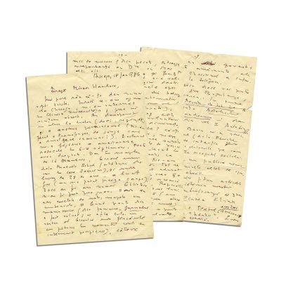 Mircea Eliade, scrisoare pentru Mircea Handoca, 18 ianuarie 1986 - ultima scrisoare expediată 
