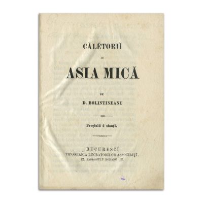 Dimitrie Bolintineanu, Călătorii în Asia Mică, 1915