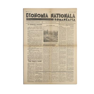 Publicația „Economia națională românească”, Anul I, Nr. 1, 25-31 august 1934 