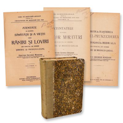 Dr. George Bogdan, Sarcina, nașterea, avortul, pruncuciderea + Atentate în contra sănătății și a vieții + Atentatele contra bunelor moravuri, 1921-1924, 3 volume colligate 