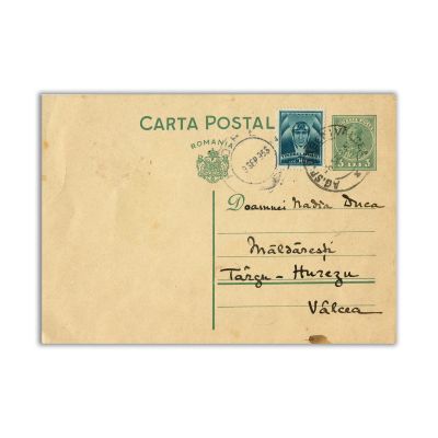 Cella Delavrancea, carte poștală pentru Nadia Duca, 8 septembrie 1933
