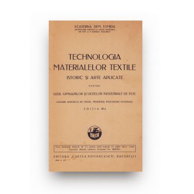 Ecaterina Dem. Tomida, Tehnologia materialelor textile, 1938