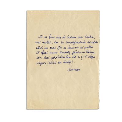 Lucian Blaga, scrisoare pentru Rodica Daniello