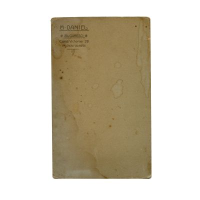 Velimir Maximilian, fotografie de cabinet, atelier M. Daniel, cu semnătură olografă