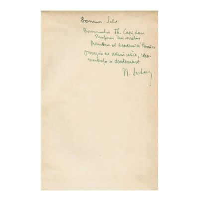 N. Serban, Leopardi et la France, 1913, cu dedicație către Theodor Capidan