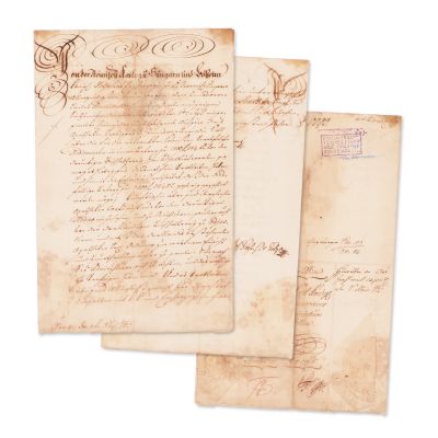 Maria Tereza, Medicamente pentru coloniștii din Banat, 1773, document cu sigiliu de hârtie 