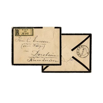 Plicul unei scrisori adresate lui George Enescu