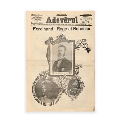 Publicația „Adevărul”, 30 Septembrie 1914 - Ferdinand I Rege al României