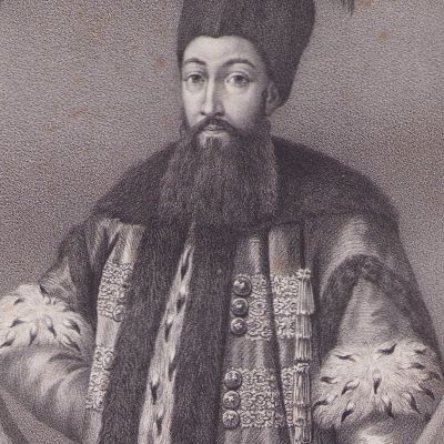 Domnitorul Grigore al III-lea Ghica, gravură de epocă, gravor Johann Michael Stock