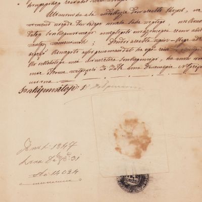 Iancu Nicolau, atestat, 31 decembrie 1847