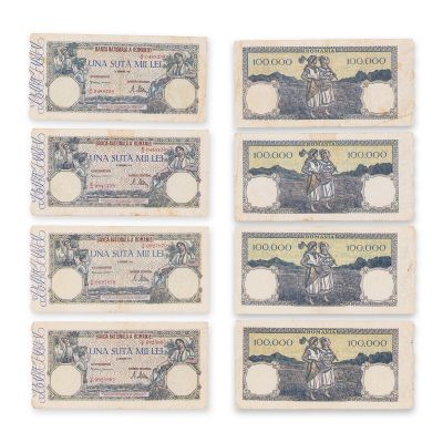 Una sută mii lei, 4 bancnote din 1945