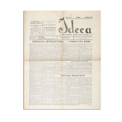 Publicația „Ideea”, Anul I, Nr. 1, 1 decembrie 1932