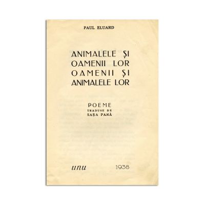 Paul Eluard, Animalele și oamenii lor. Oamenii și animalele lor, 1938