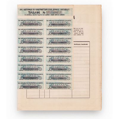 Societatea Națională de Construcțiuni „Sonaco”, acțiune în valoare de 10.000 lei