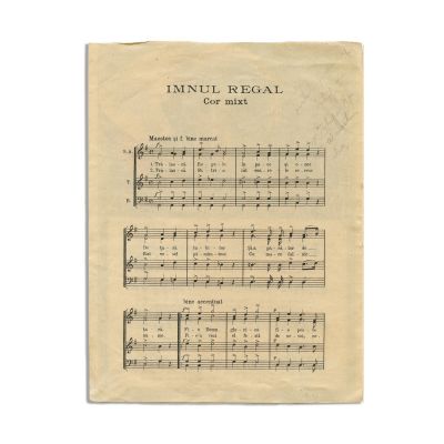 Imnul Regal Român, partitură