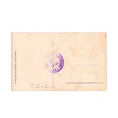 Țăran român binecuvântând, carte poștală colorată din seria „Porturi din Ardeal”