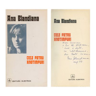 Ana Blandiana, Cele patru anotimpuri, 1977, cu dedicație pentru Nina Cassian