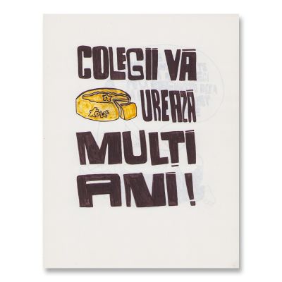 Album cu 41 file cu caricaturi realizate de Mihai Stănescu