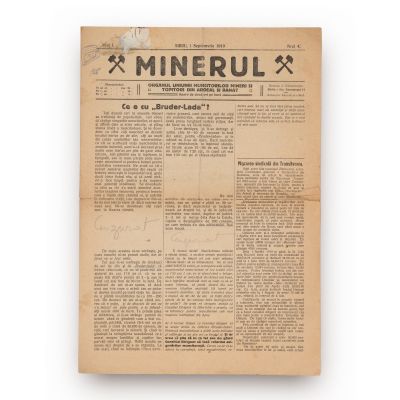 Publicația „Minerul”, trei numere, 1919