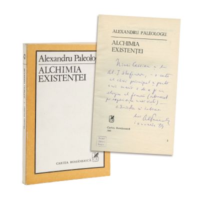 Alexandru Paleologu, Alchimia existenței, 1983, cu dedicație pentru Nina Cassian 