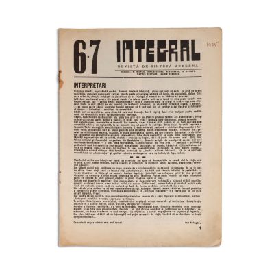 Publicația „Integral”, nr. 6-7, 10 noiembrie 1925