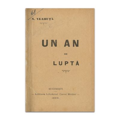 Al. Vlahuță, Un an de luptă, 1895