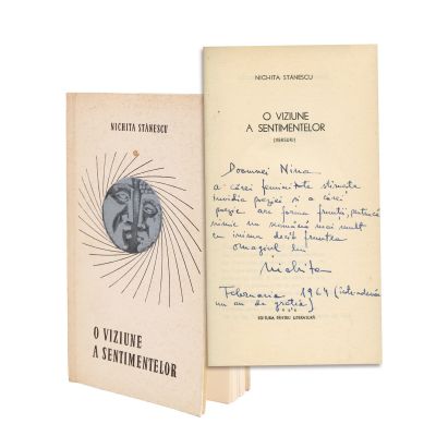 Nichita Stănescu, O viziune a sentimentelor, 1964, cu dedicație pentru Nina Cassian
