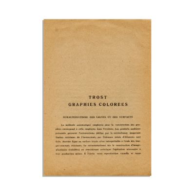 Gherasim Luca, Dolfi Trost, Presentation de graphies colorées, 1945