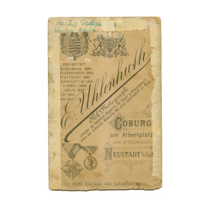 Principele Ferdinand al României alături de principesa Maria de Edinburgh, fotografie de cabinet, atelier E. Uhlenhuth 