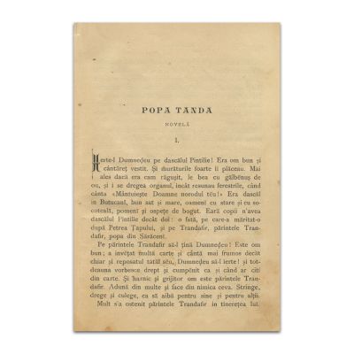 Ioan Slavici, Novele, Vol. I, 1892, prima ediție