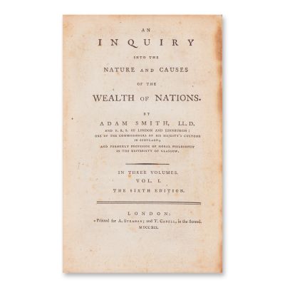 Adam Smith, The Wealth of Nations - Avuția Națiunilor, 1789-1791, 3 volume