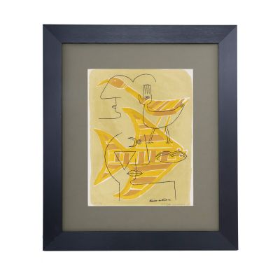 Victor Brauner, Traces interstices,1963, litografie color, semnată și numerotată olograf