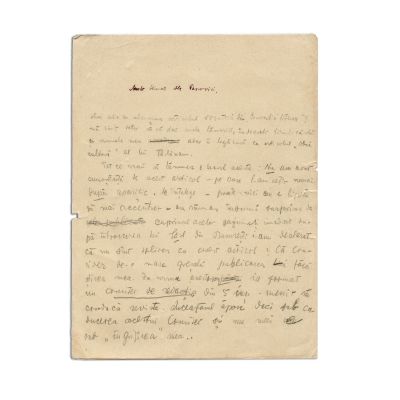 Octavian Goga, scrisoare pentru domnul Popovici