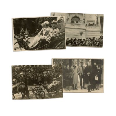 Familia regală a României, patru fotografii tip carte poștală