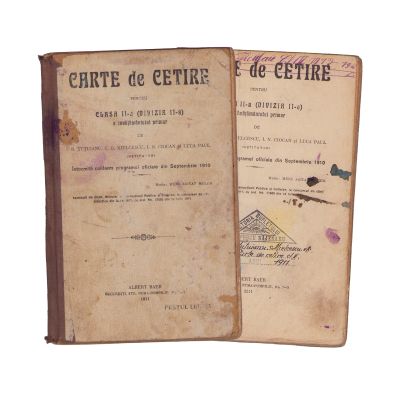 B. Țuțuianu, C. G. Mielcescu, I. N. Ciocan, Luca Paul, Carte de citire pentru clasa a II-a, 1911, cu ex-librisul lui I. Popescu-Băjenaru