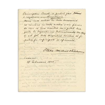 Ottilia Michail Oteteleșanu, manuscrisul „Arta decorativă”, 1925