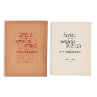 Janeta Scaveru-Tecu și Liviu Tecu, Studiu asupra covoarelor românești, 1938, cu semnături olografe