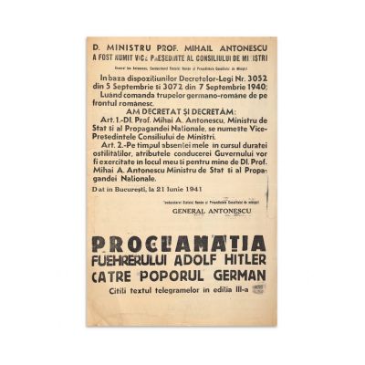 Publicația „Ultima oră”, Ediție Specială, 23 August 1944 - Formarea Noului Guvern