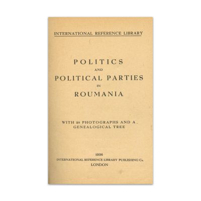 Politics and Political Parties in Roumania, 1936