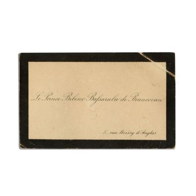 Prințul Grigore Bibescu, carte de vizită