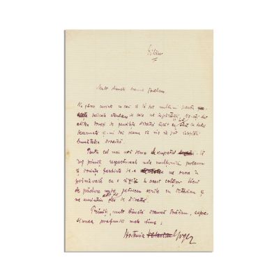Hortensia Cosma-Goga, scrisoare către doamna Brătianu