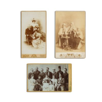Familia Partenie Cosma, trei fotografii de familie
