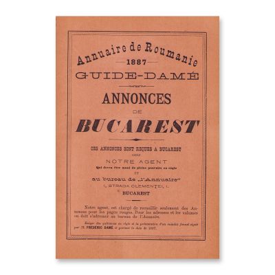 Anuar de Comerț - Annuaire de Roumanie, 1887