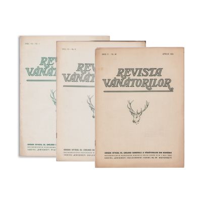 Revista Vânătorilor, trei numere, 1924 - 1926, din colecția familiei Ștefănescu